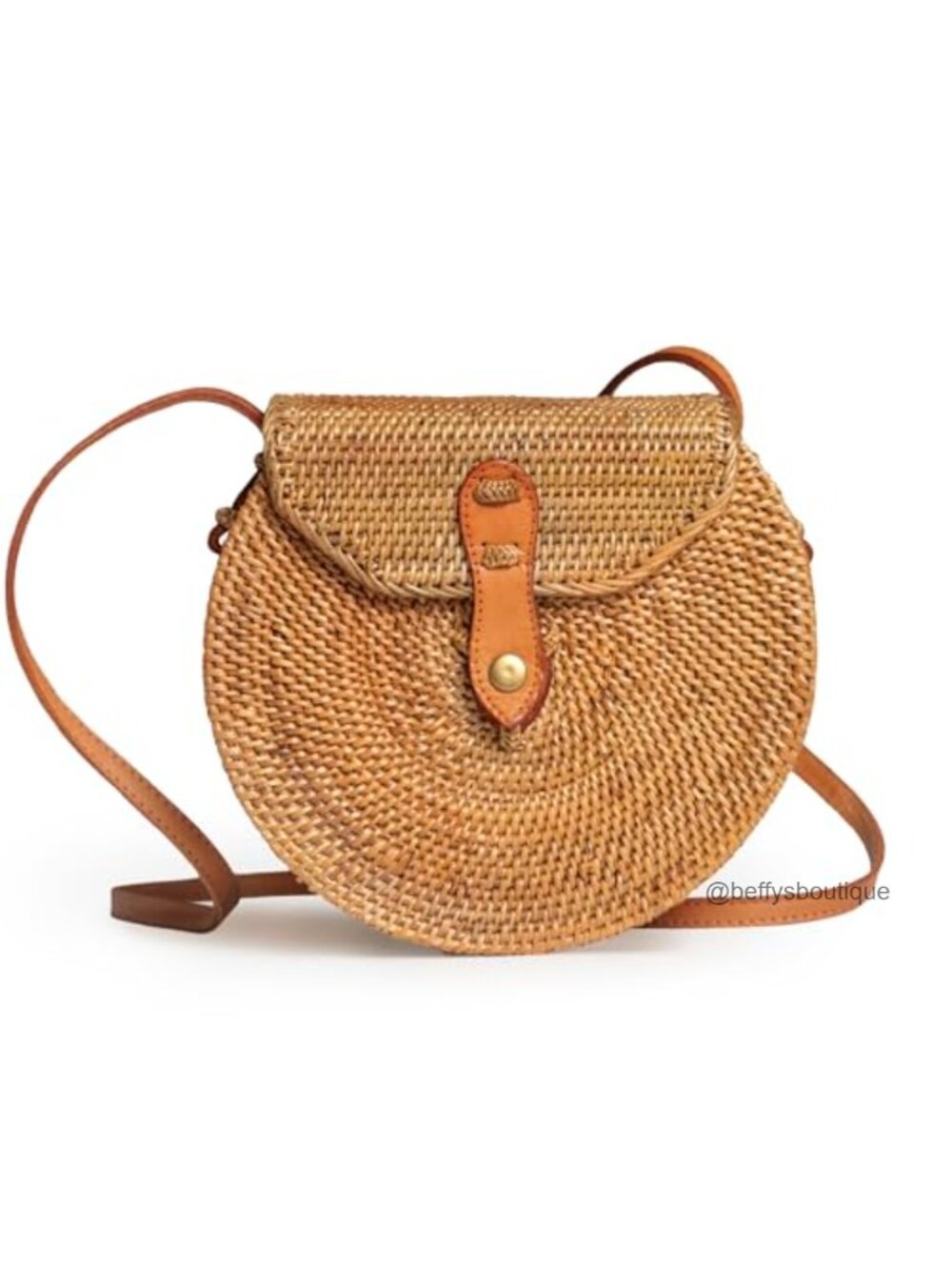 Handmade Rattan Straw Wicker Crossbody Bag Purse for Women